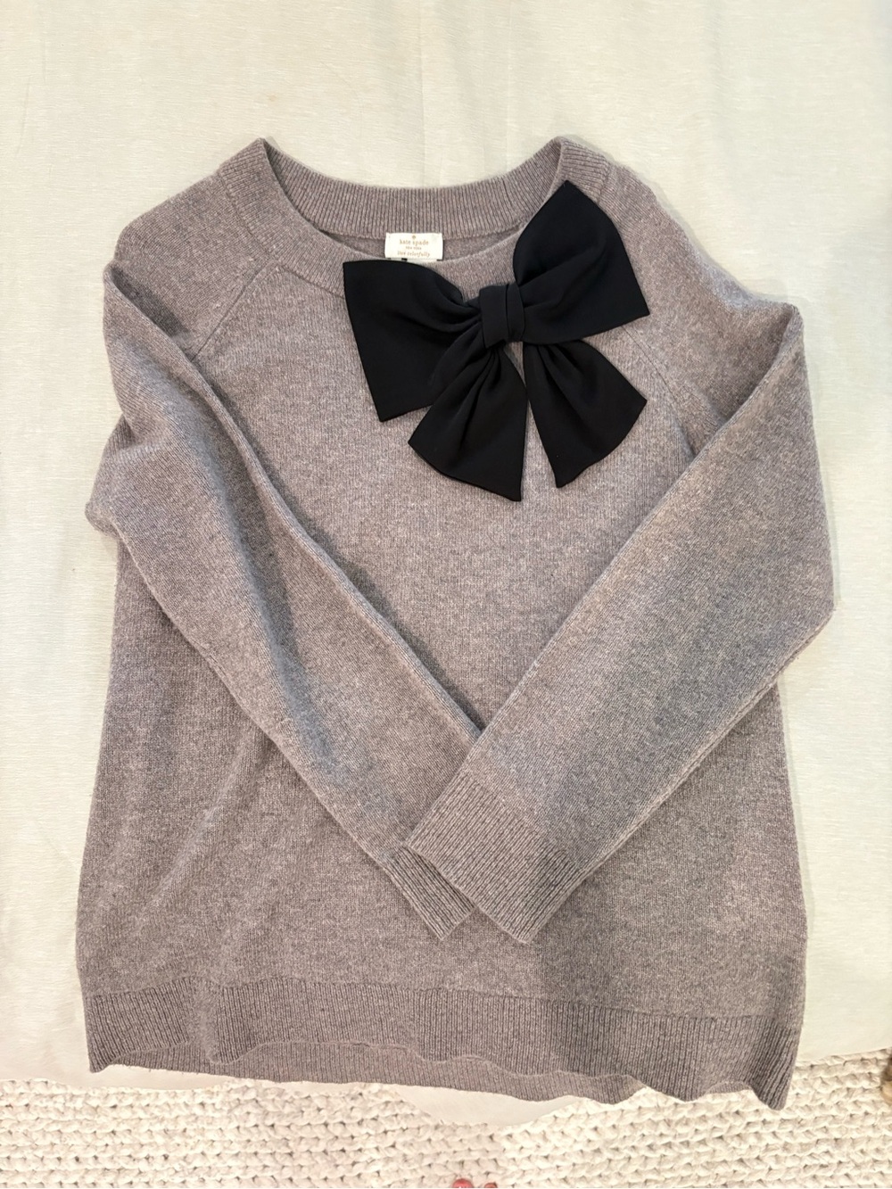 Kate Spade Black Bow Accent - Women's Sweater